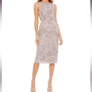 Mac Duggal 10741 Floral Beaded Sheath Dress NWT Size 6